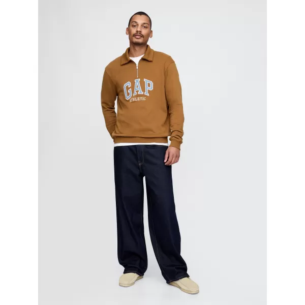  Moški pulover GAP POLO HALF ZIP SWEATSHIRT 744734-00 SVETLO RJAVA 