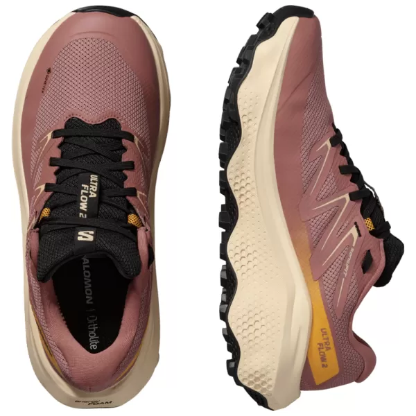  Ženski čevlji SALOMON ULTRA FLOW 2 GTX W L47884500 BURLWOOD/NEŽNA BRESKEV/TOPLA MARELICA 