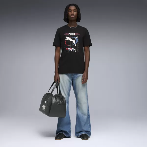  Moška majica s kratkimi rokavi PUMA GRAPHIC TEE 691786_01 ČRNA PUMA 