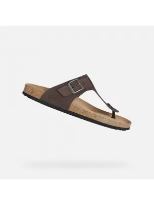 Moški copati GEOX SANDAL GHITA G002573 TEMNO RJAVA