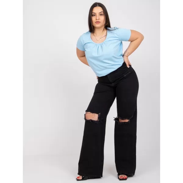  Ženska majica s kratkimi rokavi BASIC FEEL GOOD RV-TS-6320.85P SVETLO MODRA 