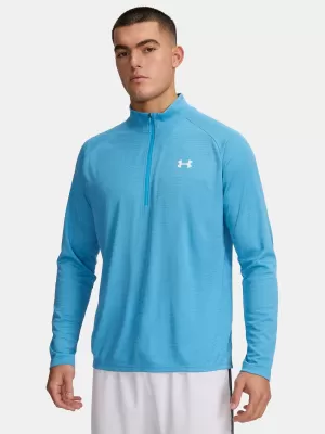 Moška majica s kratkimi rokavi UNDER ARMOUR UA TECH TEXTURED 1/2 ZIP 1382797-453 MODRA