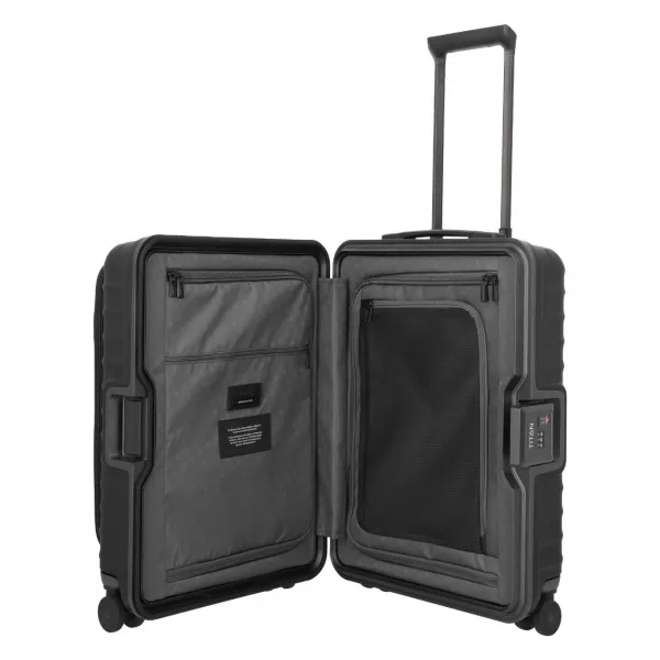 Kovček TITAN Overseas S Front pocket NOČNA SENKA ČRNA 