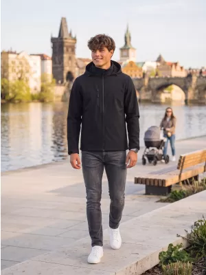 Moška softshell jakna ALTISPORT NoPrint NP/ALM845 EBENOVINASTO SIVA