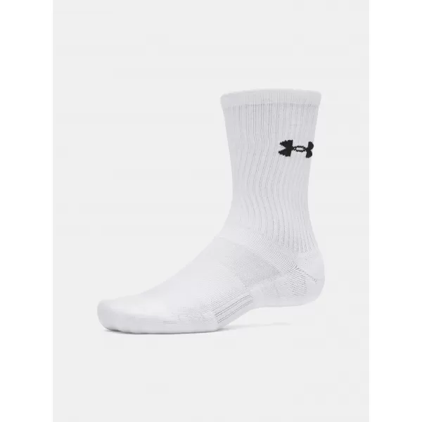  Nogavice UNDER ARMOUR PERFORMANCE COTTON 3P CRW 6009685-100 BELA 