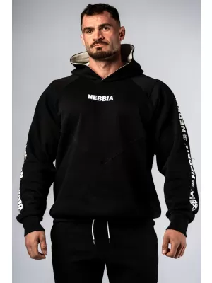 Pulover s kapuco HERO 300 BLACK Nebbia