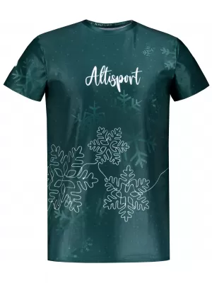 Moška božična majica premium ALTISPORT VOJ/ALMVN8TR06 ZELENA