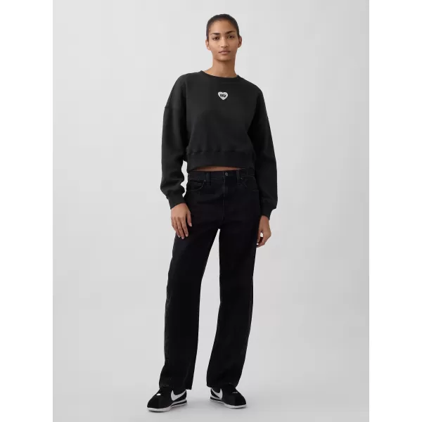  Ženski pulover GAP CREW CROP SWEATSHIRT 852831-01 NOČ BREZ MESECA 