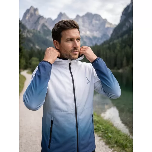  Moška vrhunska softshell jakna ALTISPORT VOJ/ALM126JACK01 MORNARSKO MODRA/BELA 