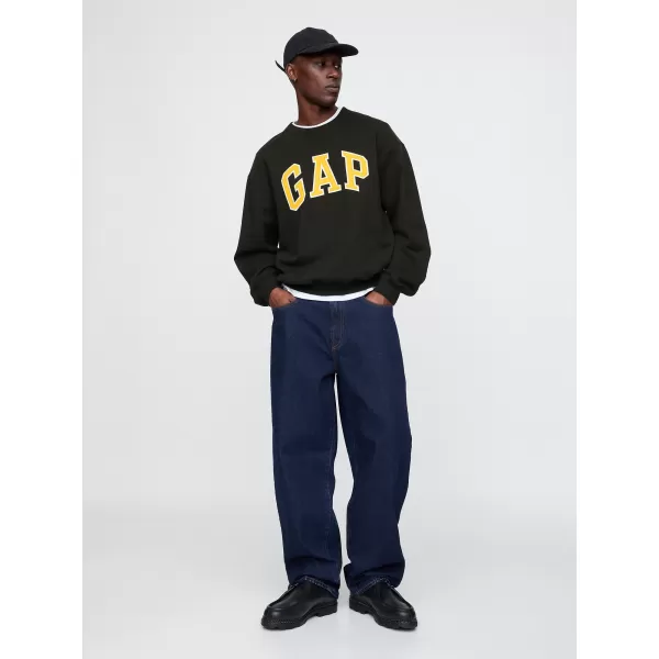  Moški pulover GAP LOGO CREW SWEATSHIRT 616625-02 PRAVA ČRNA 