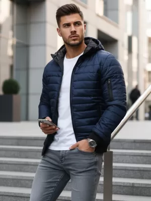 Moška jakna DSTREET TX2228 TEMNO MODRA