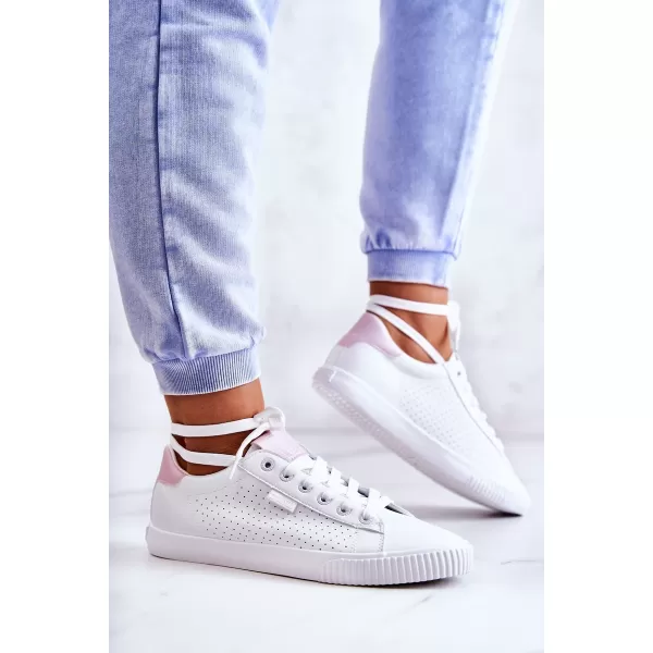  Ženske superge BIG STAR HH274073 WHITE/PINK Big Star Shoes 