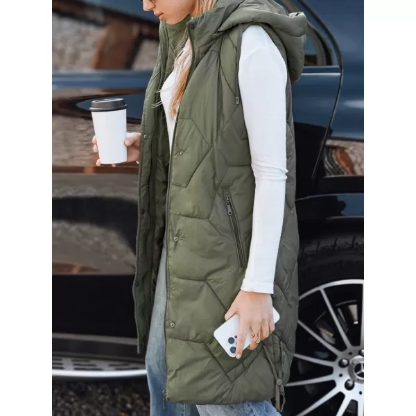  Ženski plašč DSTREET TY5264 ZELENA 