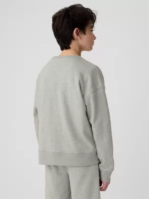 Otroški pulover GAP LOGO SWEATSHIRT 406762-00 SVETLO HEATHER SIVA