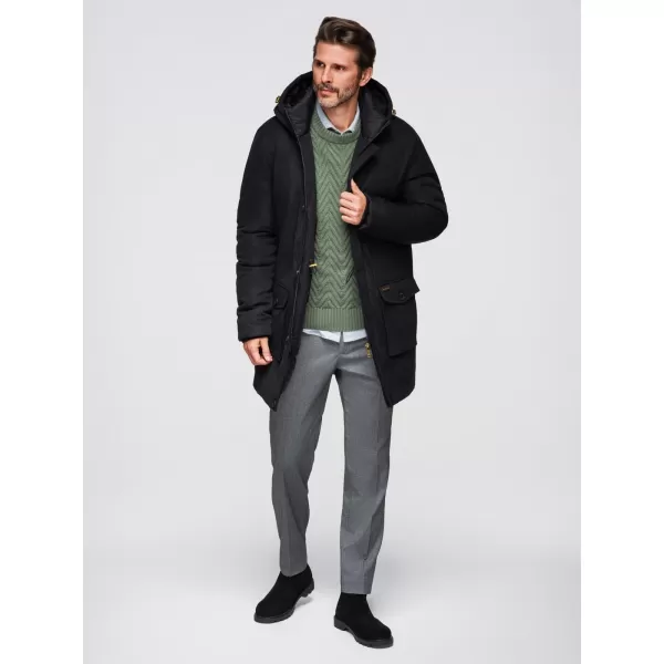  Moška parka OMBRE OM-JAPJ-0287 ČRNA 