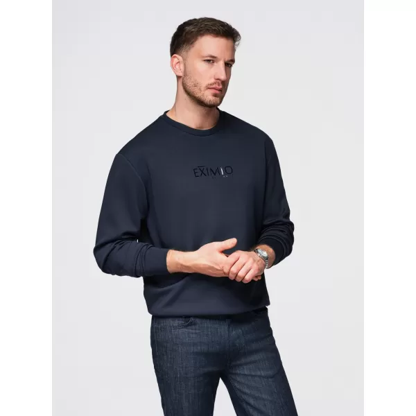  Moški pulover OMBRE OM-SNBC-0199 TEMNO MODRA 