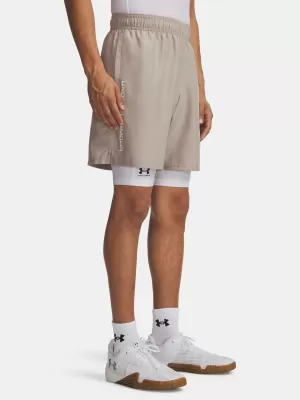 Moške kratke hlače UNDER ARMOUR UA TECH WOVEN WORDMARK SHORT 1383356-203 RJAVA