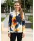 Ženski premium pulover z zadrgo ALTISPORT VOJ/ALW127MI02 ČRNA/ORANŽNA