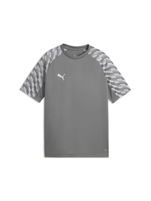 Otroška majica s kratkimi rokavi PUMA TEAMLIGA26 JERSEY JR 659723_13 FLAT MEDIUM GRAY/ RAVNO SREDNJE SIVA/PUMA BELA