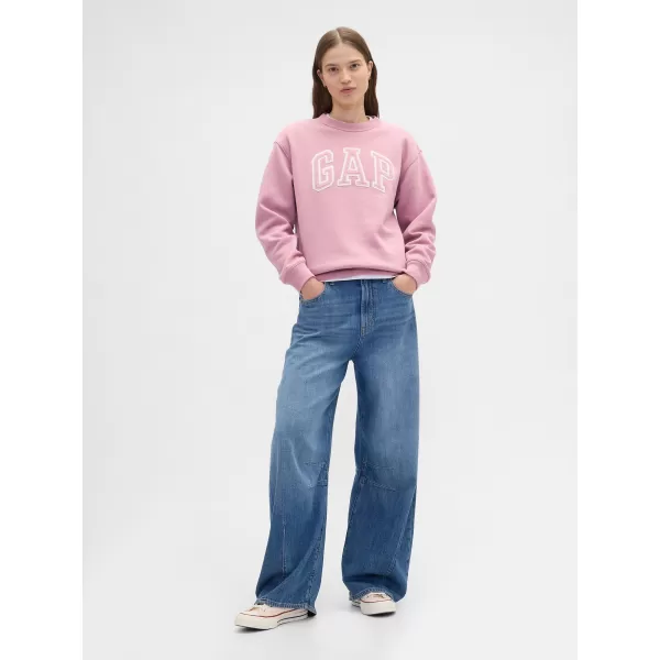  Ženski pulover GAP CREW SWEATSHIRT 554936-63 LILA ROZA 