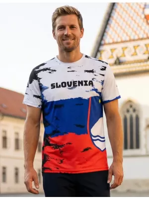 Moška vrhunska majica s kratkimi rokavi ALTISPORT VOJ/ALM036SI/TR01 SLOVENIJA