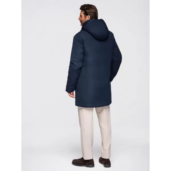  Moška parka OMBRE OM-JAPJ-0287 MORNARSKO MODRA 