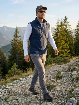Moški softshell telovnik ALTISPORT NoPrint NP/ALM865 MORNARSKO MODRA