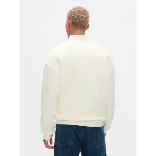  Moški pulover GAP LOGO CREW SWEATSHIRT 616625-01 NOVO UMAZANO BELO 