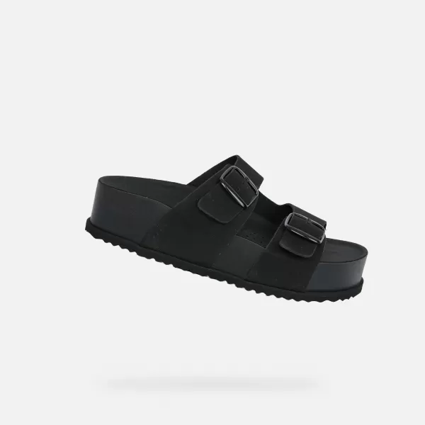  Ženski copati GEOX SANDYBETT HIGH G012956 ČRNA 