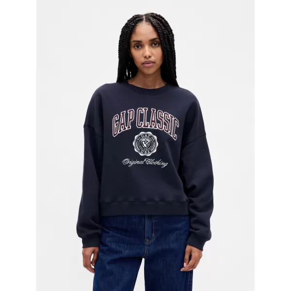 Ženski pulover GAP LOGO SWEATSHIRT 799272-01 MORNARIŠKA UNIFORMA 