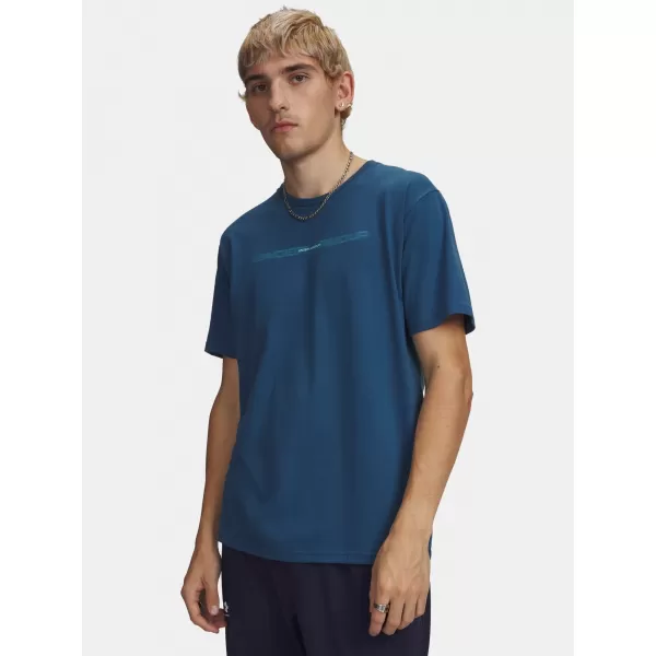  Moška majica s kratkimi rokavi UNDER ARMOUR M BLUR WM SS 6009248-498 MODRA 
