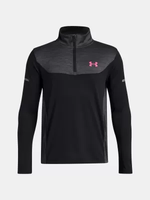 Fantovska majica s kratkimi rokavi UNDER ARMOUR UA TECH UTILITY 1/4 ZIP 6005141-001 ČRNA
