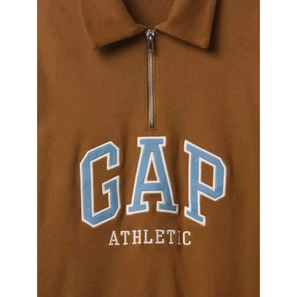  Moški pulover GAP POLO HALF ZIP SWEATSHIRT 744734-00 SVETLO RJAVA 