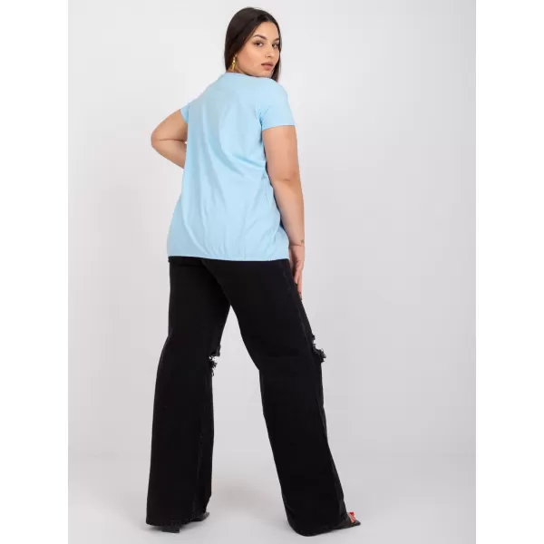  Ženska majica s kratkimi rokavi BASIC FEEL GOOD RV-TS-6320.85P SVETLO MODRA 