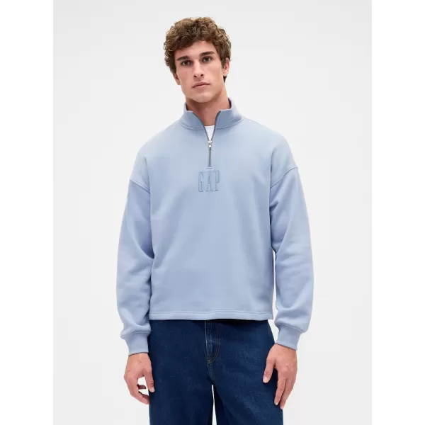 Pulover GAP CORP LOGO HALF ZIP 873446-01 SONČNO SIVA 