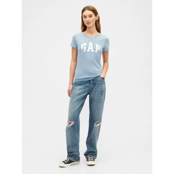  Ženska majica s kratkimi rokavi GAP LOGO TEE 843334-00 ELITNO MODRA 