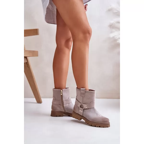  Ženski čevlji s peto BOTO CAPPUCINO 33658 VELUR 