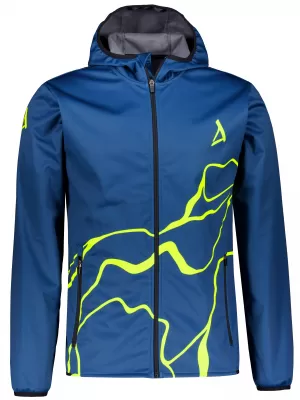 Moška vrhunska softshell jakna ALTISPORT VOJ/ALM073JACK01 MORNARSKO MODRA/NEONSKO RUMENA