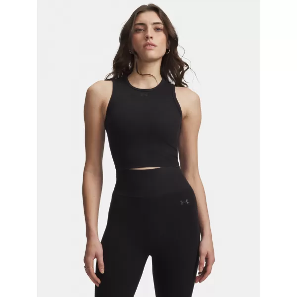  Ženski brezrokavnik UNDER ARMOUR SEAMLESS COTTON HAND TANK 6011132-008 ČRNA 