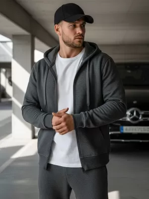 Moški pulover DSTREET BX2196 TEMNO SIVA