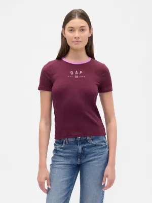 Ženska majica s kratkimi rokavi GAP LOGO TEE 637782-11 TOSKANSKO RDEČE