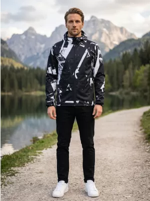 Moška vrhunska softshell jakna ALTISPORT VOJ/ALM079JACK01 ČRNO-BELO