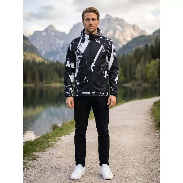  Moška vrhunska softshell jakna ALTISPORT VOJ/ALM079JACK01 ČRNO-BELO 