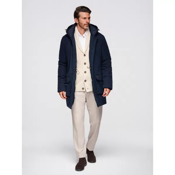  Moška parka OMBRE OM-JAPJ-0287 MORNARSKO MODRA 