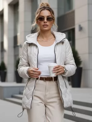 Ženska jakna DSTREET TY5610 SVETLO SIVA