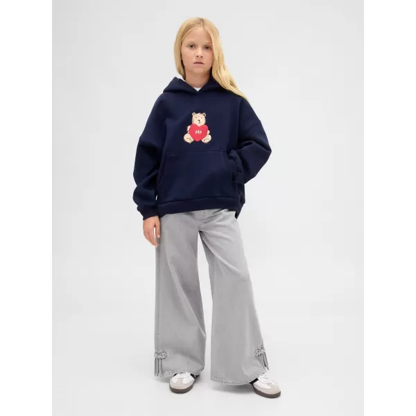  Otroški pulover GAP LOGO HOODIE PULLOVER 847141-01 MORNARIŠKA UNIFORMA 