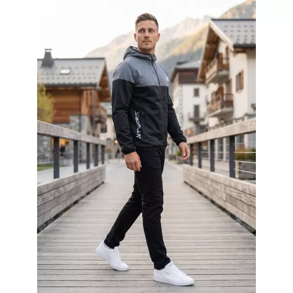  Moška vrhunska softshell jakna ALTISPORT VOJ/ALM051JACK01 SIVKASTO ČRNA 