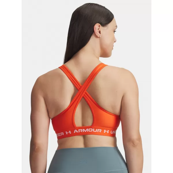  Ženski nedrček UNDER ARMOUR CROSSBACK MID BRA 1361034-844 ORANŽNA 
