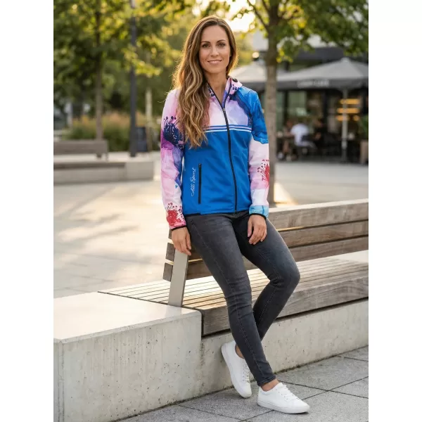  Ženska vrhunska softshell jakna ALTISPORT VOJ/ALW117JACK01 MODRA/ROZA 