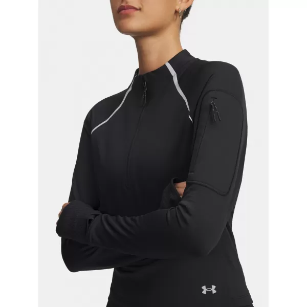  Ženska majica s kratkimi rokavi UNDER ARMOUR UA VELOCITI PRO CW HALF ZIP 6004015-001 ČRNA 